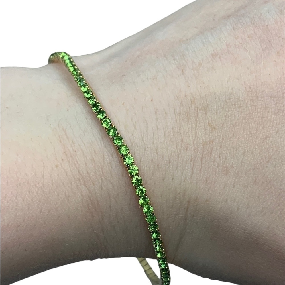 Green diamond bracelet